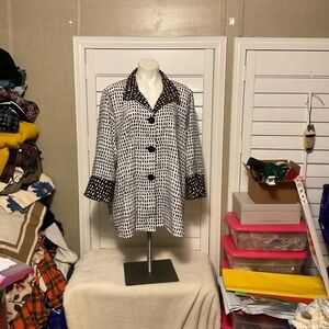 Multiples Colorful Dot Pattern Jacket